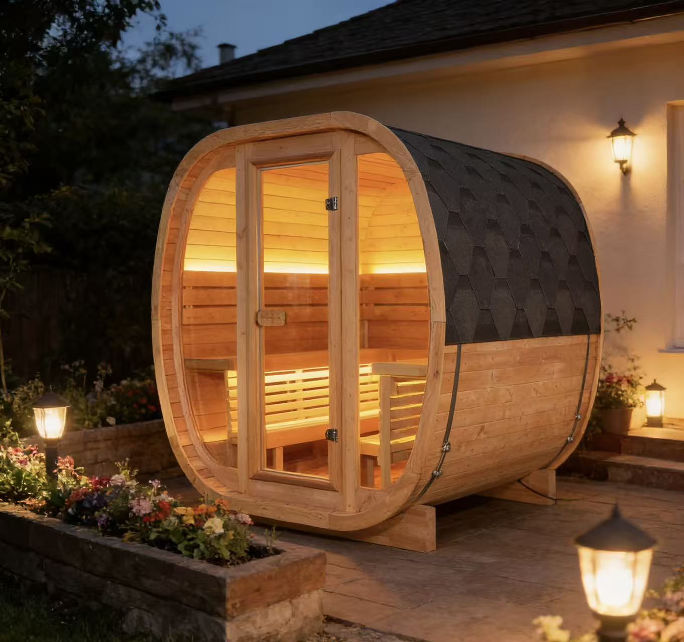 Spa Wellness Family - Sauna Kayu Merah Kubik Buatan Tangan