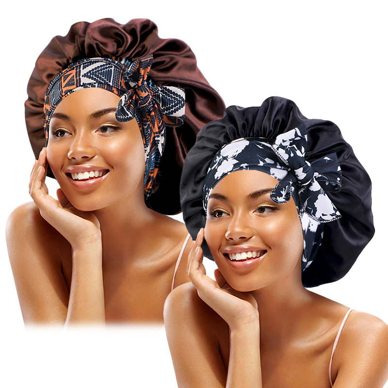 Hair Spa Wellness - Bando motif Boho 2 buah/lot Bonnet
